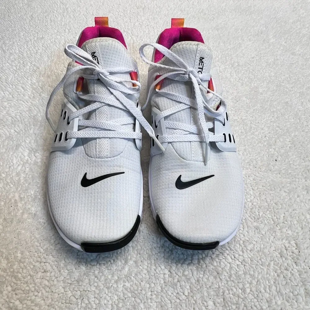 Nike Womens Sneakers Free Metcon 2 Training Gym Shoes White/Pink Sz 7.5